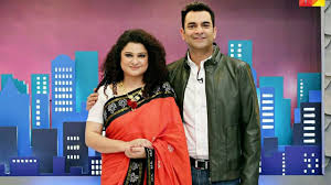 Sarmad Khoosat and Sania Saeed at the After Moon Show with Yasir