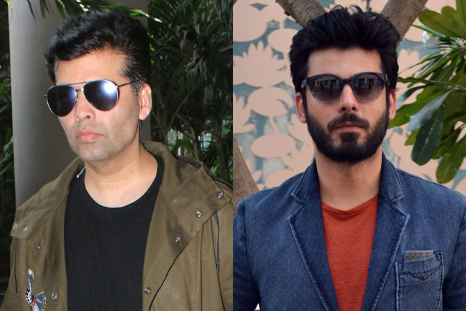 Fawad Khan and Karan Johar as Boy Friend and Girl Friend