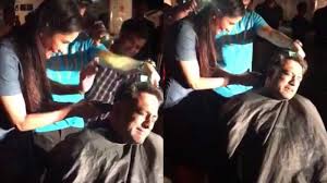 Katrina give Haircutting to Anurag Basu