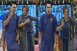 Benita and Faisal Dance in Sahir Lodhi Morning Show