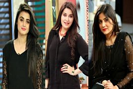 Pakistani Actresses In Black Dress