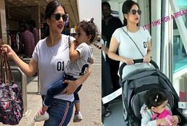 Sanam Jung Spotted at Airport With Her Daughter