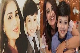 Pehlaaj Hassan With His Second Mother Farah Yousaf