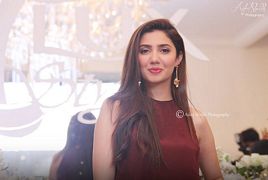 Mahira Khan at an Event in Colorful Dress