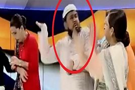 Mufti Arrested For Slapping Woman In Live Show