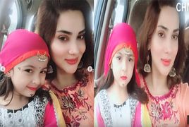 Fiza Ali with her Beautiful Daughter Faraal on Eid Day