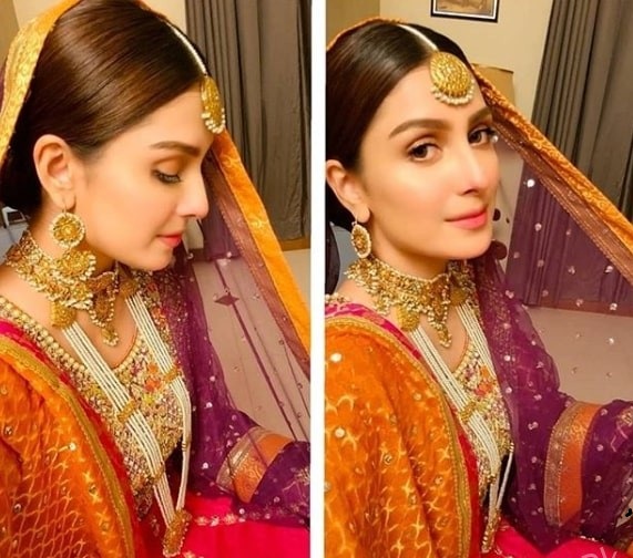 Cutest Bride Ayeza Khan On The Set Of Her Drama