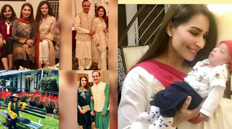 Reema Khan With her Husband And Son In USA