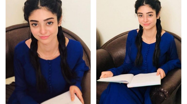 Noor Khan clicked at the shoot location in beautiful blue dr
