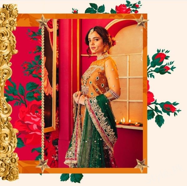 Sumbal Iqbal Photoshoot for Saira Rizwan Wedding Collection