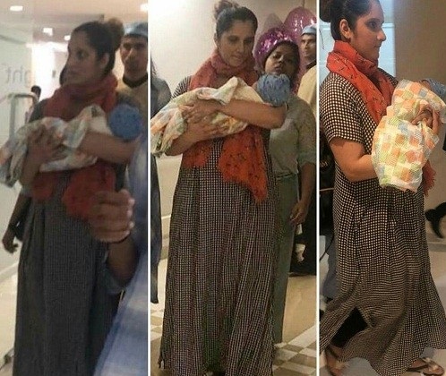 Sania Mirza With Baby Leaving Hospital