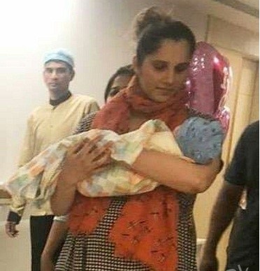 Sania Mirza With Baby Leaving Hospital