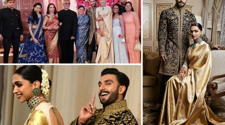 Ranveer and Deepika Beautiful Reception Pictures