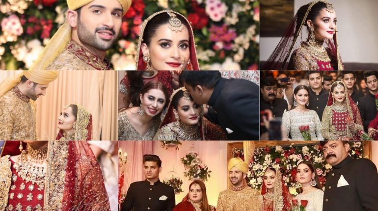 Aiman Khan and Muneeb Butt Baraat