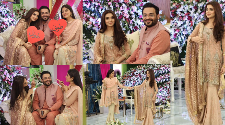 Amir Liaquat With His Wife Tooba in Morning show