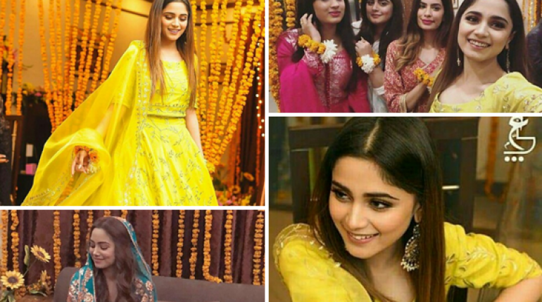 Beautiful Clicks of Aima Baig At Her Sister’s Mayoun